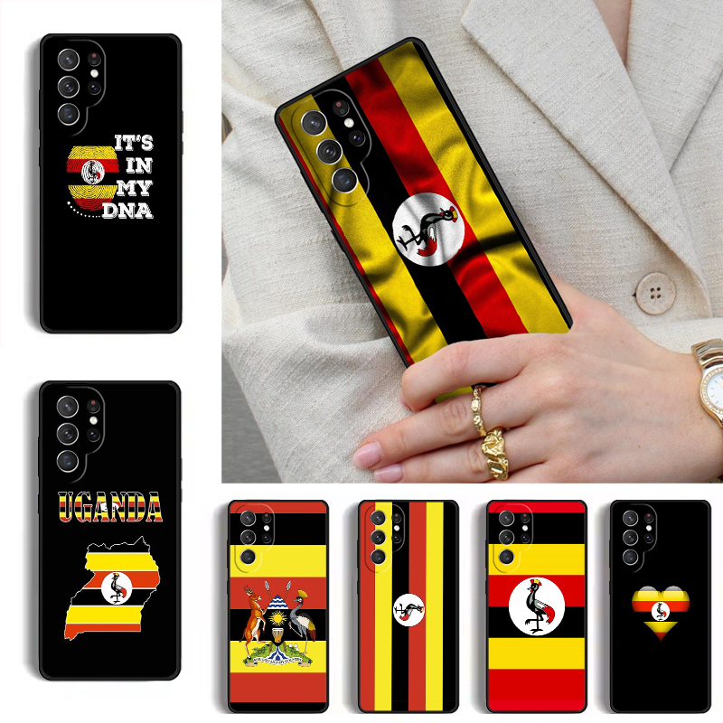 Phone Cases Uganda - Uganda Flagge Wappen Handyhülle für Samsung