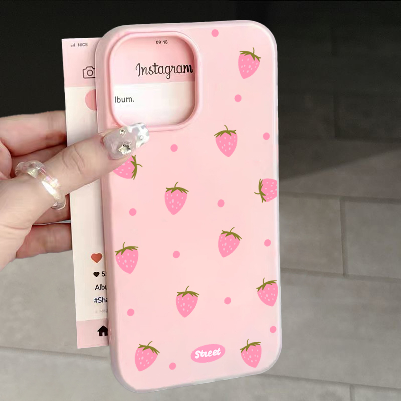 Süße rosa Erdbeer-Muster Handy – Phone Cases Xs Iphone Bewertung und Preis